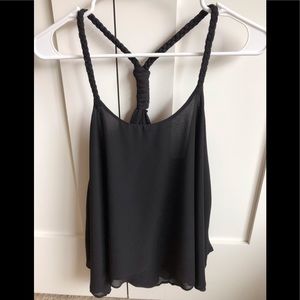 Black sheer tank top
